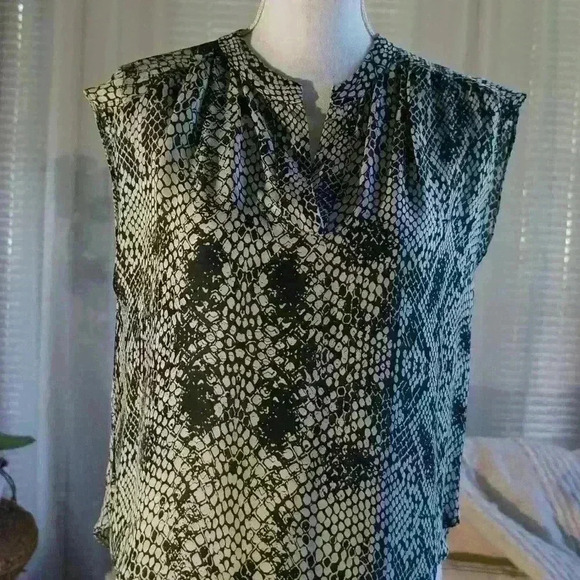 Parker SILK  Python Print Blouse - Picture 1 of 4